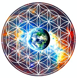 Blume des Lebens - Erde - Heilige Geometrie