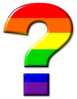 Rainbow flag gay question mark
