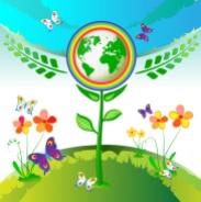 SOS - HEILUNG - WELTFRIEDEN - Eco Earth Flowers, Garden, Butterflies and Rainbow